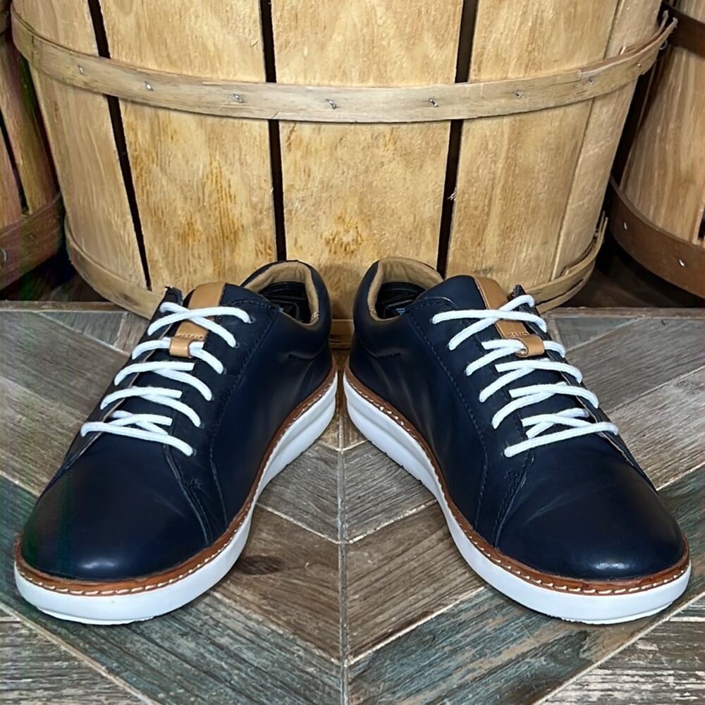 Clarks Unstructured Amberlee Rosa Low Top Navy Leather Comfort Sneakers Womens 7 - Picture 7 of 11